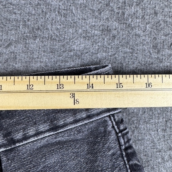 Levis 501 ’93 Shorts Mens 30 Black Denim Button Fly Premium Distressed Frayed - Picture 8 of 15